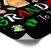 Christmas Gingerbread Gender Reveal He Or She Gran Poster (Ecke)