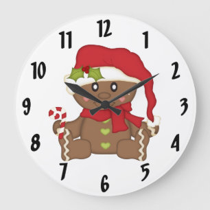 Christmas Gingerbread Große Wanduhr