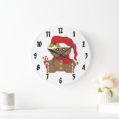 Christmas Gingerbread Große Wanduhr (Zuhause)