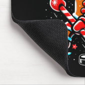 Christmas Gingerbread Ice Hockey Srts Funny Xmas P Mousepad (Ecke)