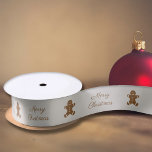Christmas Gingerbread Man<br><div class="desc">Ein Band mit einem braunen Lebkuchenmann und einem anpassbaren Text "Frohe Weihnachten": perfekt zum Geschenk bei der Zuhause oder für Ihre Kunden in Ihrem Shop!</div>