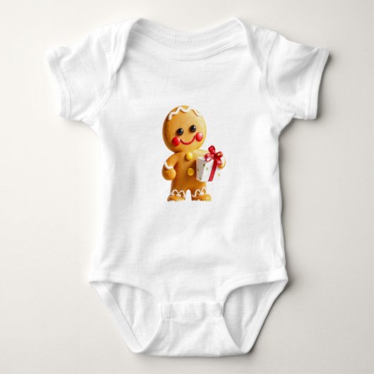 Christmas gingerbread man baby strampler (Vorderseite)