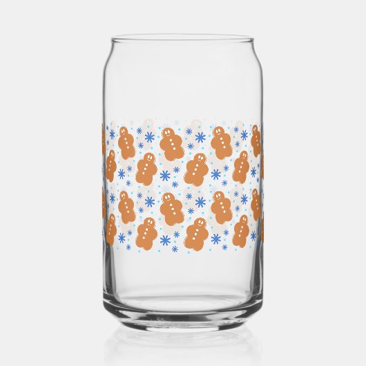 Christmas Gingerbread Man Can Glass Wrap Dosenglas (Vorderseite)