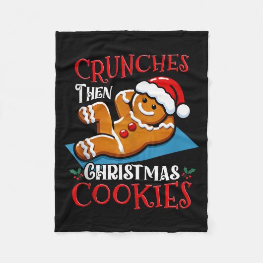 Christmas Gingerbread Man Cookie Funny Quote Worko Fleecedecke (Vorderseite)