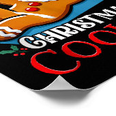 Christmas Gingerbread Man Cookie Funny Quote Worko Poster (Ecke)