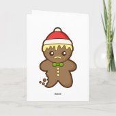 Christmas Gingerbread Man Feiertagskarte (Rückseite)