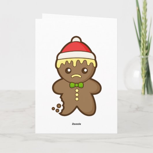 Christmas Gingerbread Man Feiertagskarte (Rückseite)