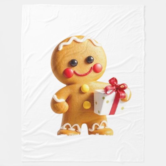 Christmas gingerbread man fleecedecke (Vorderseite)