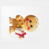 Christmas gingerbread man fleecedecke (Vorderseite (Horizontal))