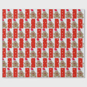 Christmas Gingerbread Man Geschenkpapier (Flach)