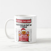 Christmas Gingerbread Man Ginger Jailhouse Fleeing Kaffeetasse (Links)