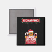 Christmas Gingerbread Man Ginger Jailhouse Kidnapn Magnet (Vorderseite/Rückseite)