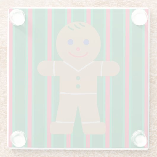 Christmas Gingerbread Man Glasuntersetzer (Rückseite)