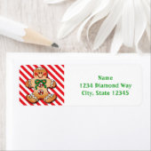 Christmas Gingerbread Man Holiday Address Labels (Insitu)