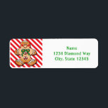 Christmas Gingerbread Man Holiday Address Labels<br><div class="desc">Christmas Gingerbread Man Holiday Address Labels</div>
