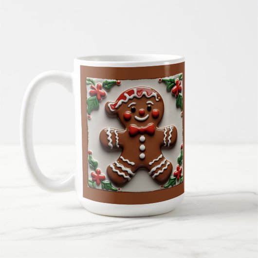 Christmas Gingerbread Man individuell anpassbar Kaffeetasse (Links)