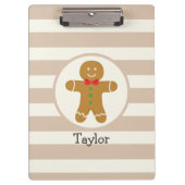 Christmas Gingerbread Man Klemmbrett (Vorderseite)