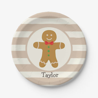 Christmas Gingerbread Man Pappteller