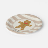 Christmas Gingerbread Man Pappteller (Schrägansicht)
