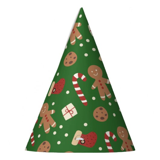Christmas Gingerbread Man Pattern Partyhütchen (Links)