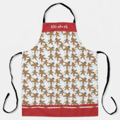 Christmas Gingerbread Man Pattern Schürze (Vorderseite)
