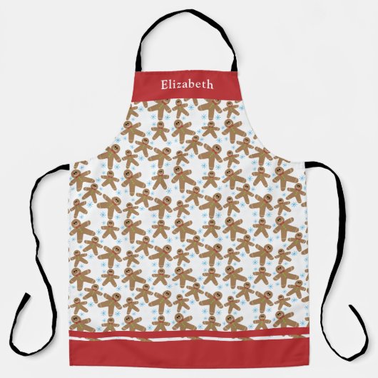 Christmas Gingerbread Man Pattern Schürze (Vorderseite)
