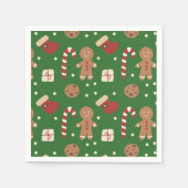 Christmas Gingerbread Man Pattern Serviette (Vorderseite)