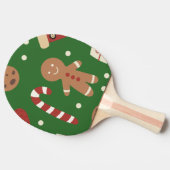 Christmas Gingerbread Man Pattern Tischtennis Schläger (Seitenansicht)