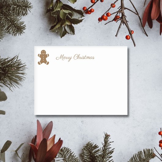 Christmas Gingerbread Man Post-it Klebezettel