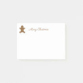 Christmas Gingerbread Man Post-it Klebezettel (Vorderseite)