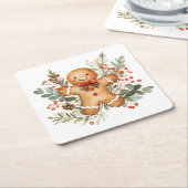 Christmas Gingerbread Man Rechteckiger Pappuntersetzer (angewinkelt)
