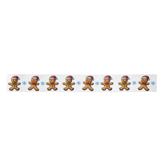 Christmas Gingerbread Man Ribbon Satinband (Vorderseite)