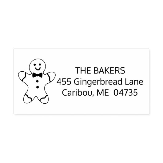 Christmas Gingerbread Man Rücksendeadresse Permastempel (Design)