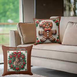 Christmas Gingerbread Man Throw Kissen