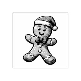 Christmas Gingerbread Man Wood Art Briefmarke Gummistempel