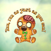 Christmas Gingerbread Man Zombie Fensteraufkleber (Blatt 3)