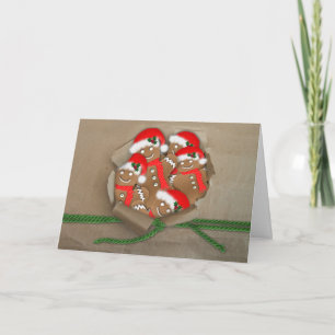 CHRISTMAS - GINGERBREAD MÄNNER IN DER TASTE FEIERTAGSKARTE