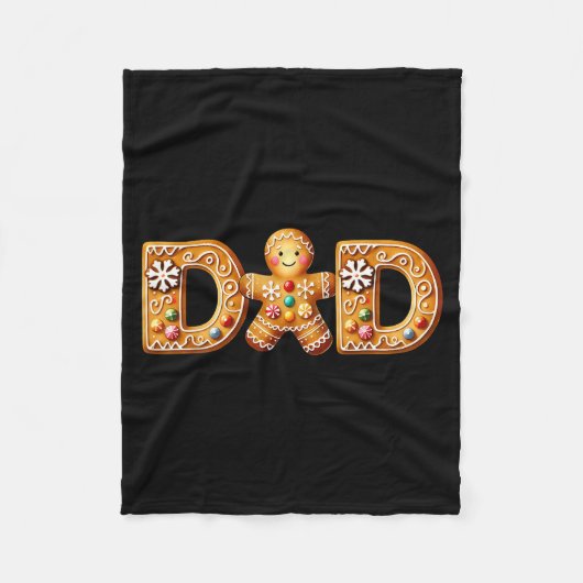 Christmas Gingerbread Matching Family Party Xmas P Fleecedecke (Vorderseite)