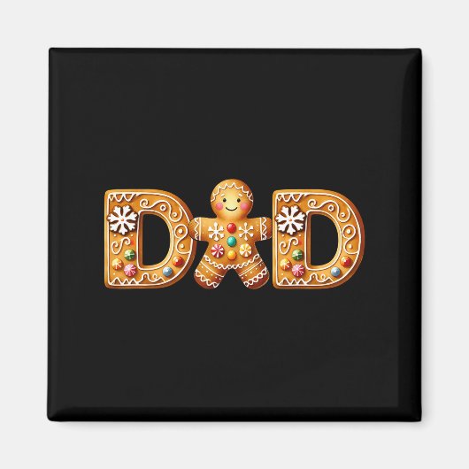 Christmas Gingerbread Matching Family Party Xmas P Magnet (Vorne)