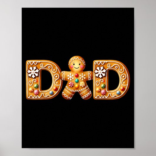 Christmas Gingerbread Matching Family Party Xmas P Poster (Vorne)