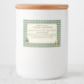 Christmas Gingerbread Mix Green Gingham Labels Lebensmitteletikett (Vorderseite)