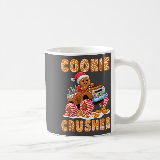 Christmas Gingerbread Pajamas Cookie Crusher Monst Kaffeetasse (Rechts)
