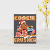 Christmas Gingerbread Pajamas Cookie Crusher Monst Karte (Gelbe Blume)
