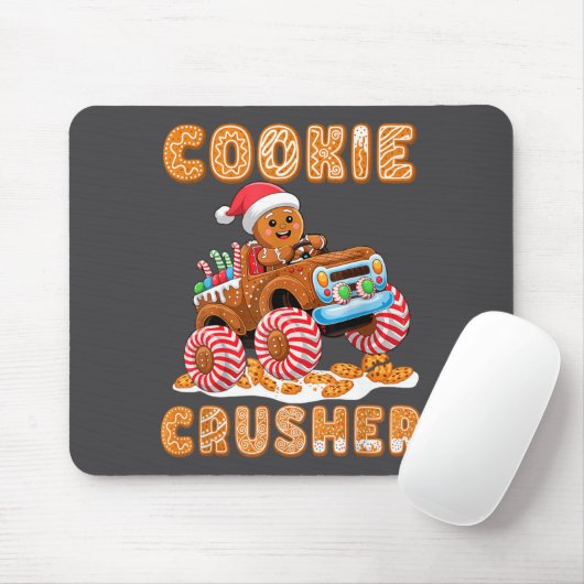 Christmas Gingerbread Pajamas Cookie Crusher Monst Mousepad (Mit Mouse)