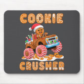 Christmas Gingerbread Pajamas Cookie Crusher Monst Mousepad (Vorne)