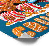 Christmas Gingerbread Pajamas Cookie Crusher Monst Poster (Ecke)