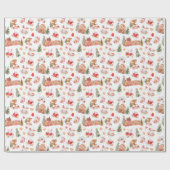 Christmas Gingerbread Red Geschenkpapier (Flach)