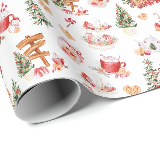 Christmas Gingerbread Red Geschenkpapier (Rolleneckpunkt)