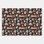 Christmas Gingerbread Red Geschenkpapier Set (Vorderseite 3)