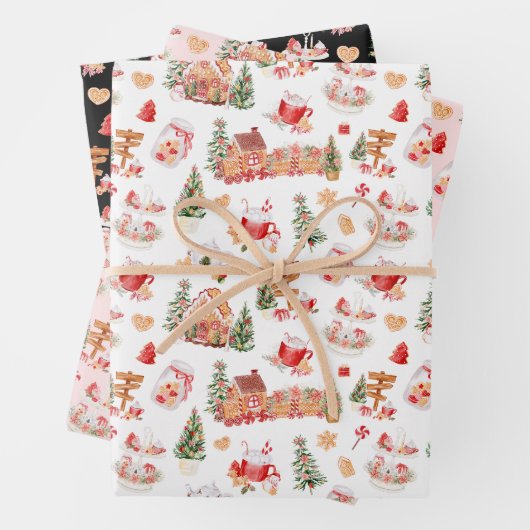 Christmas Gingerbread Red Geschenkpapier Set (Beispiel)